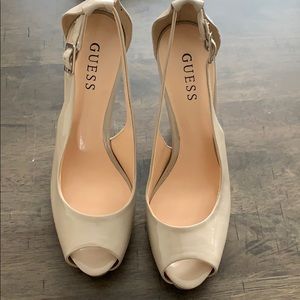 USED GUESS Nude Heels 8M